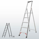 Escalera manual de tijera con plataforma FGDB-15830