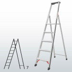 Escalera manual de tijera con plataforma FGDB-15831