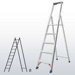Escalera manual de tijera con plataforma FGDB-15832