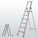 Escalera manual de tijera con plataforma FGDB-01563