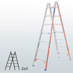 Escalera manual de tijera con peldaños FGDC-45811
