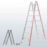 Escalera manual de tijera con peldaños FGDC-45813