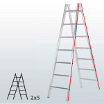 Escalera manual de tijera con peldaños FGDC-45817