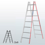Escalera manual de tijera con peldaños FGDC-45818