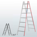 Escalera manual de tijera con peldaños FGDC-45819