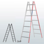 Escalera manual de tijera con peldaños FGDC-45821