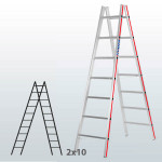 Escalera manual de tijera con peldaños FGDC-45822