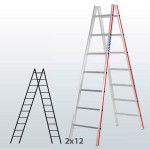 Escalera manual de tijera con peldaños FGDC-45823