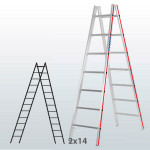 Escalera manual de tijera con peldaños FGDC-45824