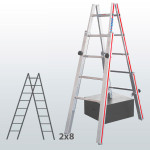 Escalera manual con patas telescópicas FGFG-45847
