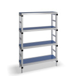 Estantería de plástico plegable con 4 estantes lisos BBBD-30052