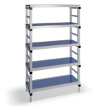 Estantería de plástico plegable con 5 estantes lisos BBBD-30073