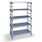 Estantería de plástico plegable con 5 estantes rejados BBBD-30082