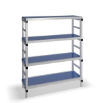 Estantería de plástico plegable con 4 estantes lisos BBBD-30055