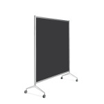 Mampara separadora móvil con panel gris oscuro GKDH-49191