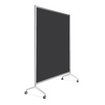 Mampara separadora móvil con panel gris oscuro GKDH-49194