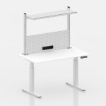 Mesa de trabajo elevable con encimera de madera CDHG-50411