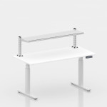 Mesa de trabajo elevable con encimera de madera CDHG-50427