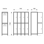 Taquilla metálica para vestuario CGBC-39764