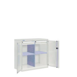 Armario Metálico Puertas Batientes 198x102x45 cm Ral 7015 Incluye 4 Baldas