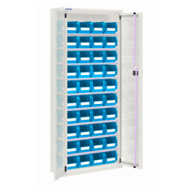 Armario Metálico Puertas Batientes 198x102x45 cm Ral 7015 Incluye 4 Baldas