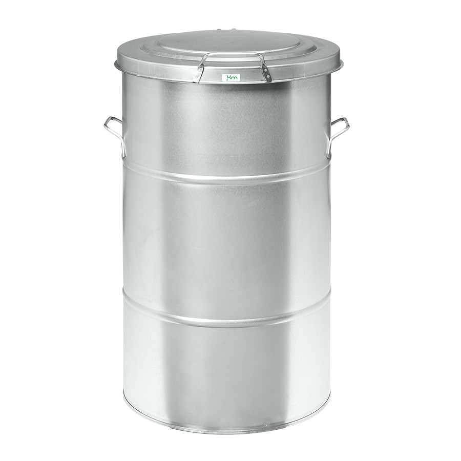 Basurera metalica con tapa de 160 litros GGCJ 48092