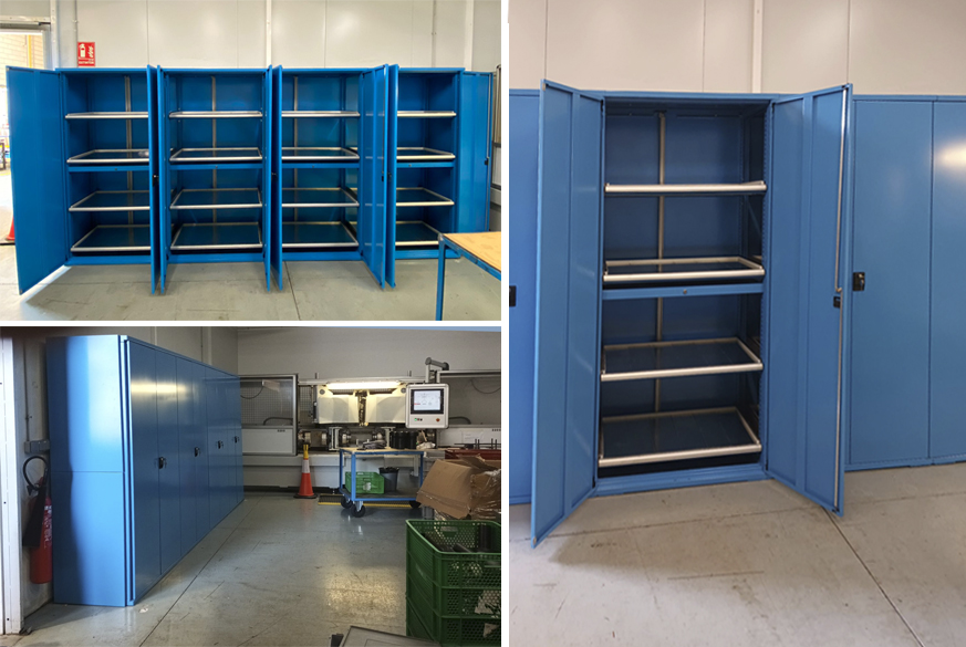 Estanterías con cajones