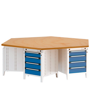 Mobiliario / Bancos de trabajo / Serie Funcion / Hexagonales