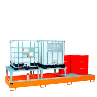 Seguridad y medio ambiente / Cubetos de retención / Para depósitos Ibc, ktc y grg / Metálicos