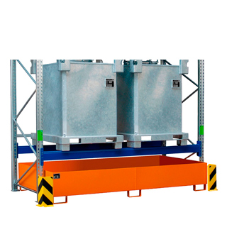 Seguridad y medio ambiente / Cubetos de retención / Para estantería de paletización / Metálicos