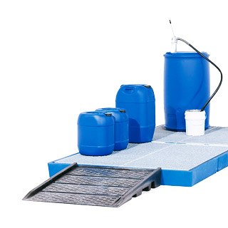 Seguridad y medio ambiente / Cubetos de retención / Entarimados colectores / Plásticos