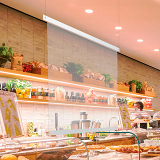 Seguridad y medio ambiente / Cerramientos y protecciones / Medidas de distanciamiento / Mamparas Suspendidas