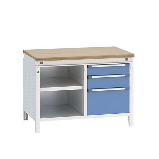 [040480] Banco de trabajo serie Funcion - Dim.: 1152x750x850h mm - Azul ral 5012 + gris ral 7035
