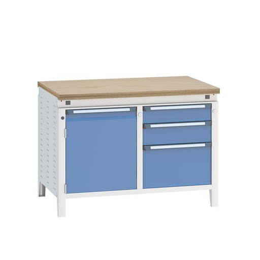 [040482] Banco de trabajo serie Funcion - Dim.: 1152x750x850h mm - Azul ral 5012 + gris ral 7035