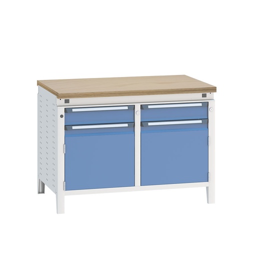 [040484] Banco de trabajo serie Funcion - Dim.: 1152x750x850h mm - Azul ral 5012 + gris ral 7035