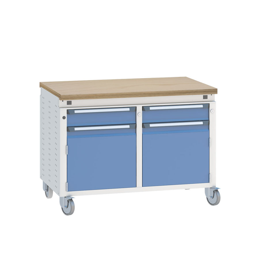 [040491] Banco de trabajo serie Funcion - Dim.: 1152x750x850h mm - Azul ral 5012 + gris ral 7035