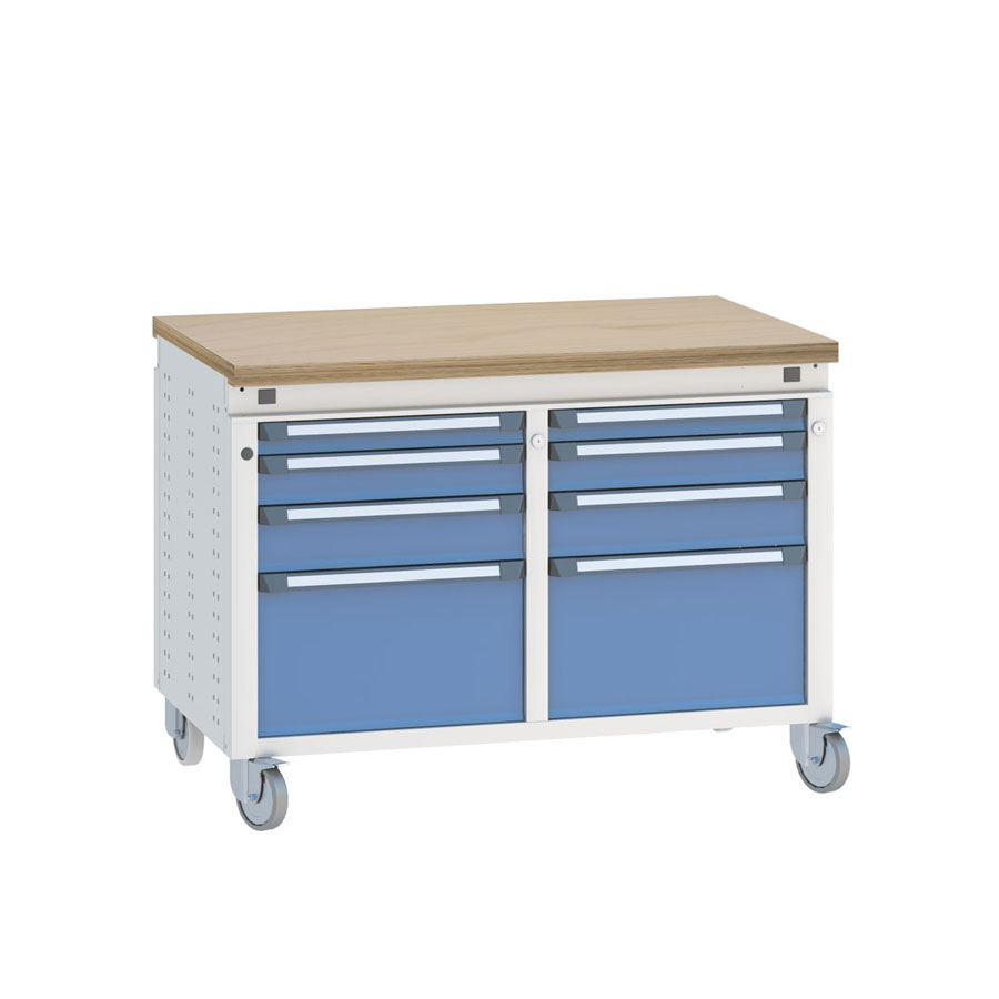 [040494] Banco de trabajo serie Funcion - Dim.: 1152x750x850h mm - Azul ral 5012 + gris ral 7035