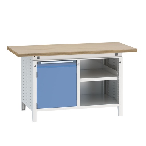 [040505] Banco de trabajo serie Funcion - Dim.: 1524x750x850h mm - Azul ral 5012 + gris ral 7035