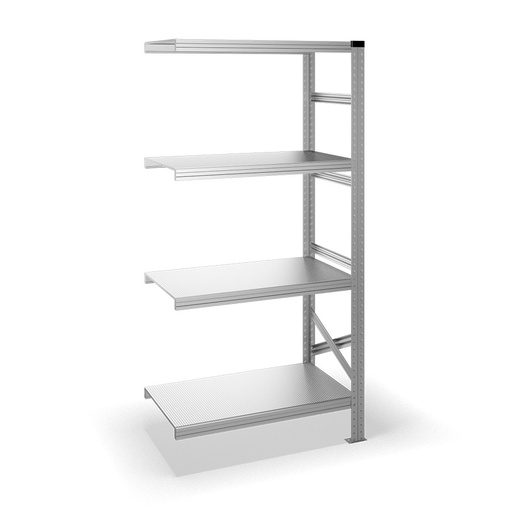 [040898] Estantería metálica adicional con 4 estantes - Dim.: 0900x500x1972h mm - acero galvanizado