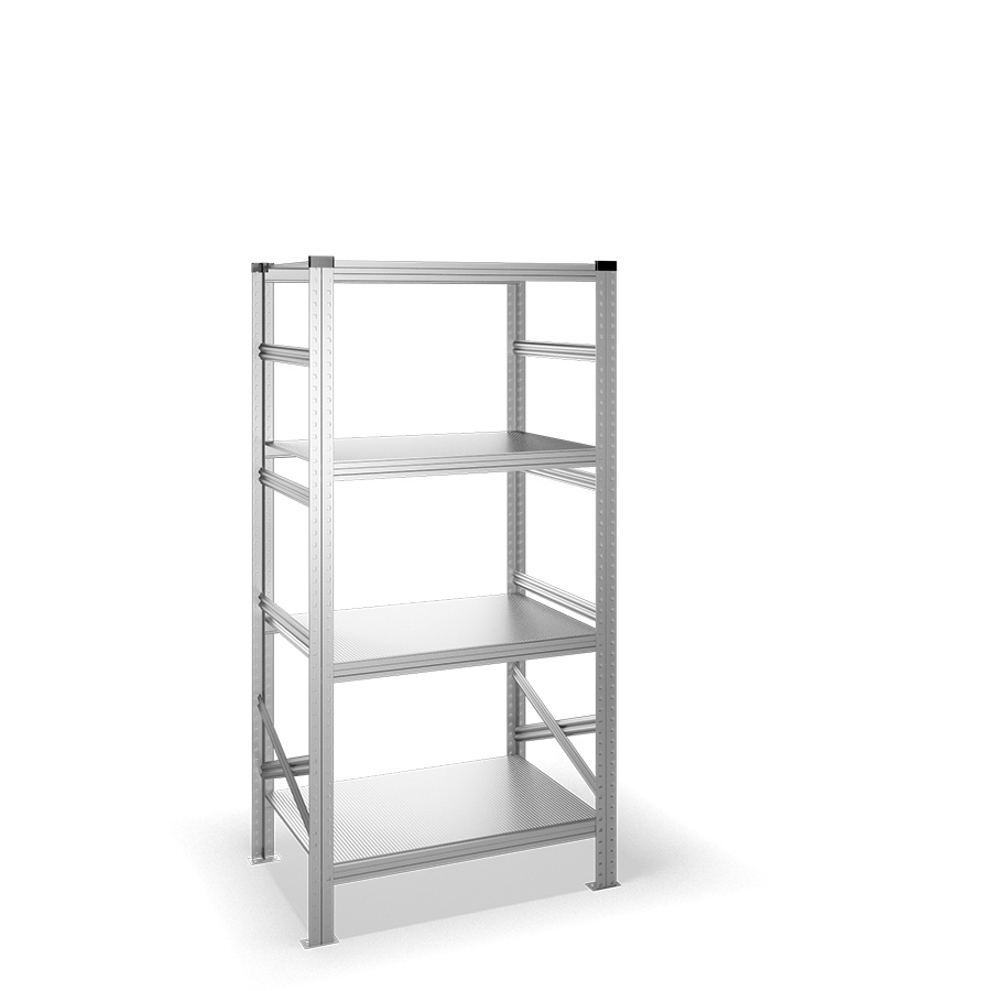 [040899] Estantería metálica con 4 estantes - Dim.: 0900x600x1972h mm - acero galvanizado