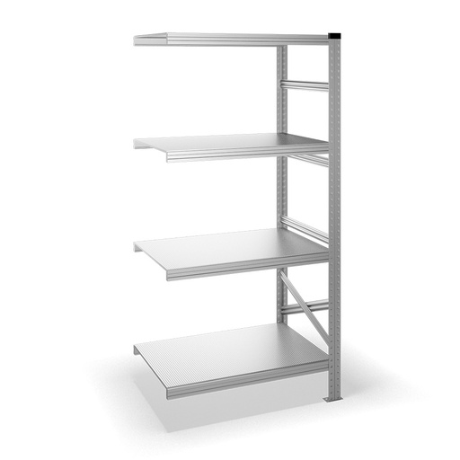 [040900] Estantería metálica adicional con 4 estantes - Dim.: 0900x600x1972h mm - acero galvanizado