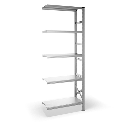 [040902] Estantería metálica adicional con 5 estantes - Dim.: 0900x400x2500h mm - acero galvanizado
