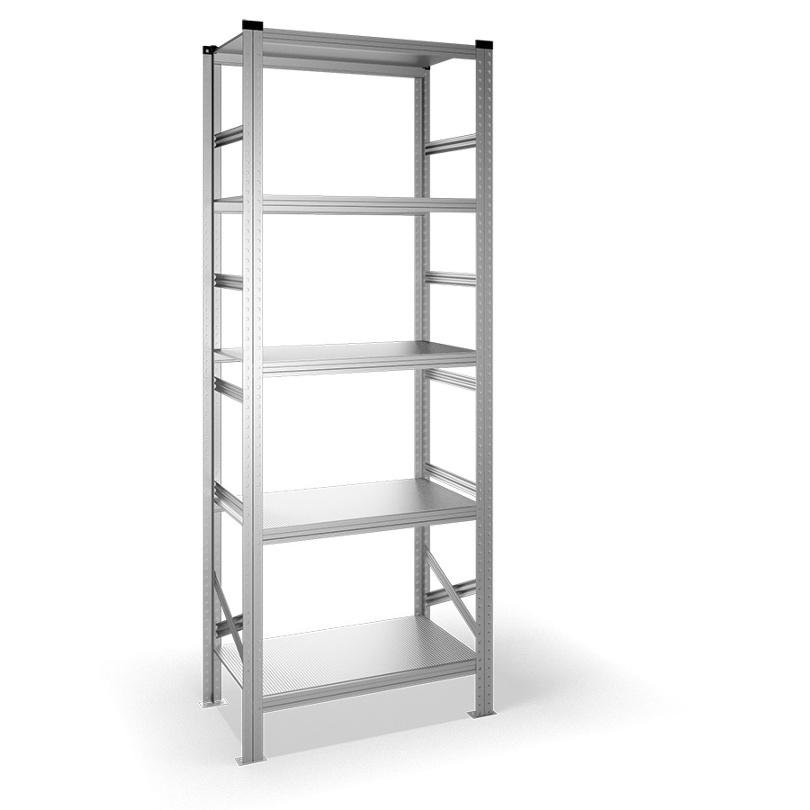 [040905] Estantería metálica con 5 estantes - Dim.: 0900x500x2500h mm - acero galvanizado