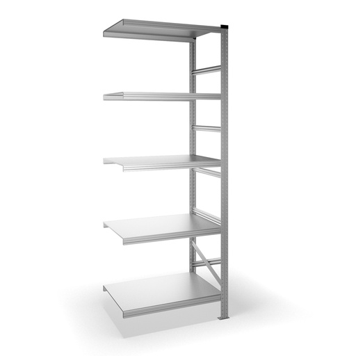 [040908] Estantería metálica adicional con 5 estantes - Dim.: 0900x600x2500h mm - acero galvanizado