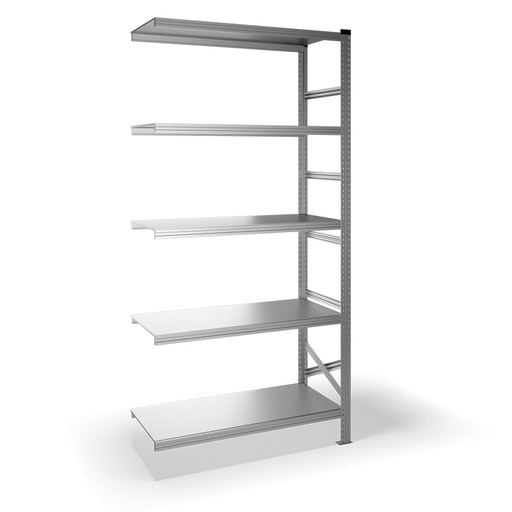 [040922] Estantería metálica adicional con 5 estantes - Dim.: 1200x500x2500h mm - acero galvanizado