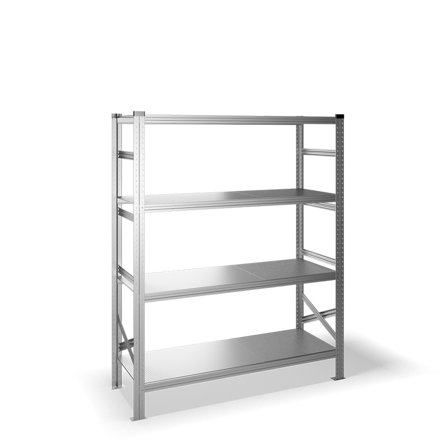 [040929] Estantería metálica con 4 estantes - Dim.: 1500x500x1972h mm - acero galvanizado