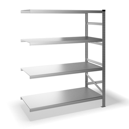[040932] Estantería metálica adicional con 4 estantes - Dim.: 1500x600x1972h mm - acero galvanizado