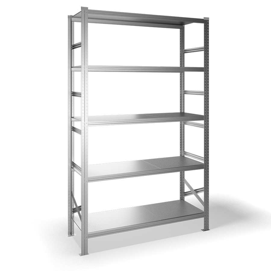 [040937] Estantería metálica con 5 estantes - Dim.: 1500x500x2500h mm - acero galvanizado