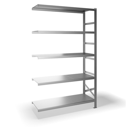 [040938] Estantería metálica adicional con 5 estantes - Dim.: 1500x500x2500h mm - acero galvanizado