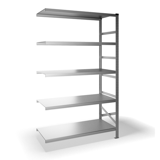 [040940] Estantería metálica adicional con 5 estantes - Dim.: 1500x600x2500h mm - acero galvanizado